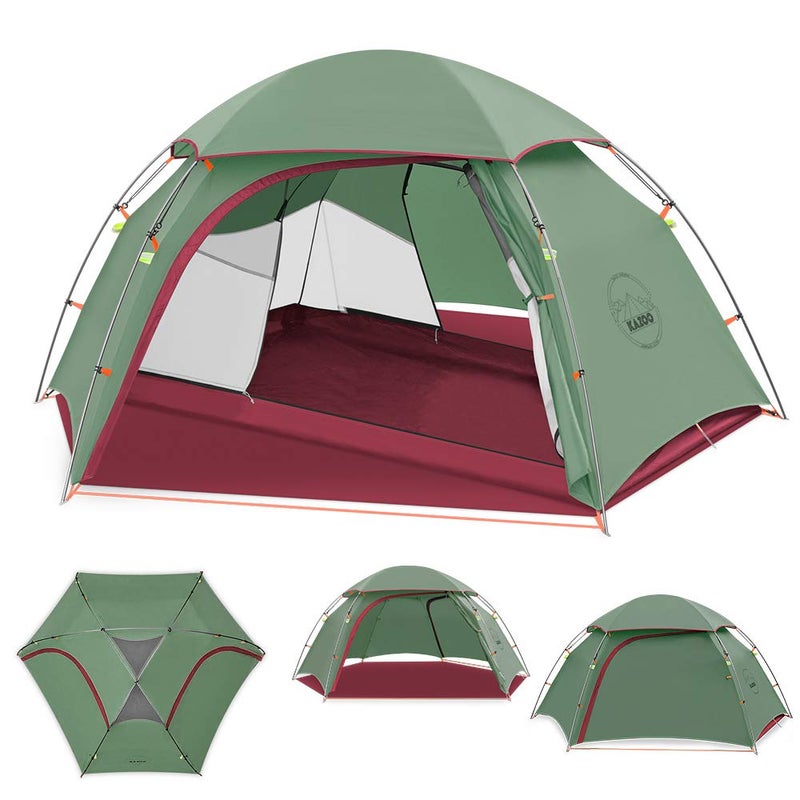 KAZOO Lightweight Backpacking Tent 2 Person Waterproof Camping Tents 2 People Hiking Tents Two Person Aluminum Poles Double Layer - Image 1